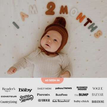 Lucy Darling Felt Baby Monthly Milestone Decor for Newborns