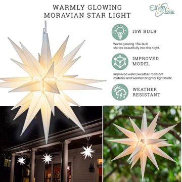 Elf Logic LED Moravian Star Tabletop Christmas Light