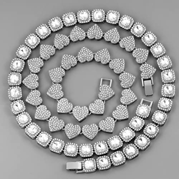 Elegant Clustered Diamond Tennis Chain for Women