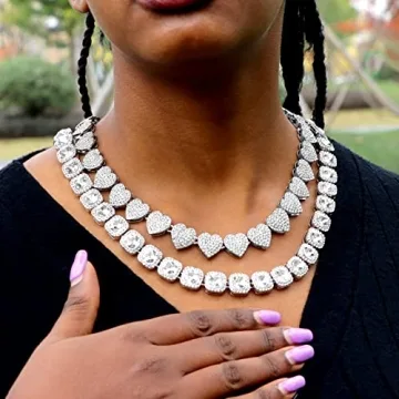 Elegant Clustered Diamond Tennis Chain for Women