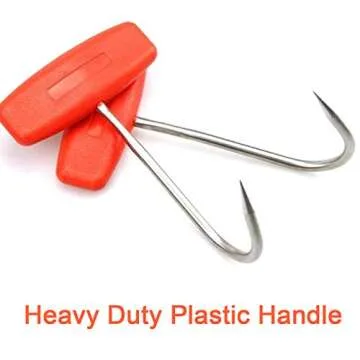 TIHOOD Meat Hooks - 6" Stainless Steel Tool Kit for Butchering