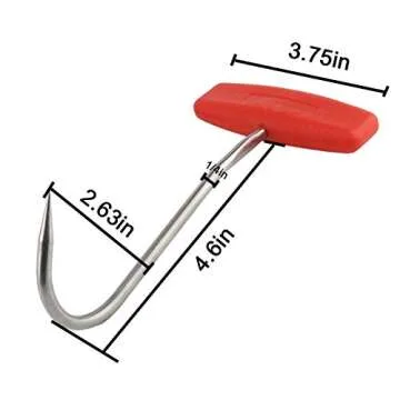TIHOOD Meat Hooks - 6" Stainless Steel Tool Kit for Butchering