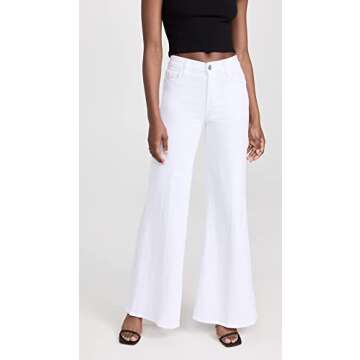 FRAME Women's Le Palazzo Jeans, Blanc, White - Chic Wide-Leg Denim