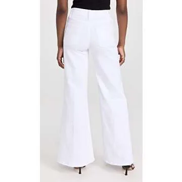 FRAME Women's Le Palazzo Jeans in Blanc | Stylish Comfort