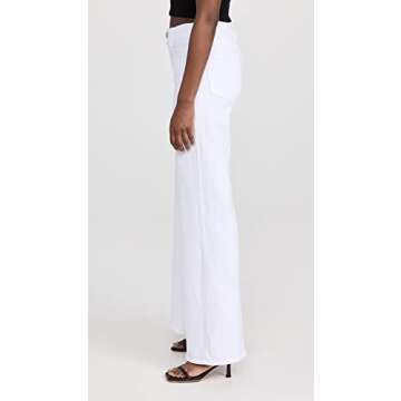 FRAME Women's Le Palazzo Jeans in Blanc | Stylish Comfort