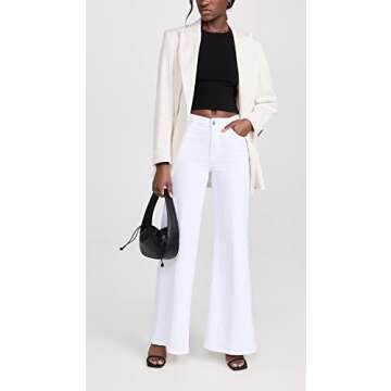 FRAME Women's Le Palazzo Jeans in Blanc | Stylish Comfort