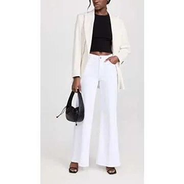 FRAME Women's Le Palazzo Jeans in Blanc | Stylish Comfort