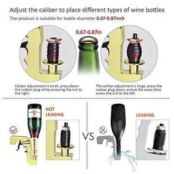 Champagne Gun Shooter,Beer Gun Shooter,Alcohol Gun Shooter Bottle Beer Squirt Gun Adjustable Dispenser Red Wine for Party Birthday Christmas