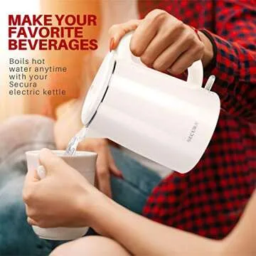 Secura Electric Kettle - Safe Double Wall Stainless Steel