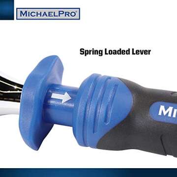 MICHAEL PRO MichaelPro MP001003 3/8 Inch Drive Ratchet Wrench Handle - Socket Change with 48 Tooth Durable Reversible Design - Pull Back Dual Action for Fast Removal or Fastener- 230mm
