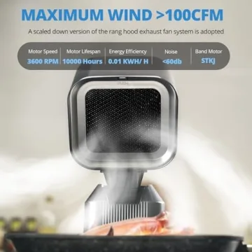 Portable Range Hood & Exhaust Fan for Indoor Cooking