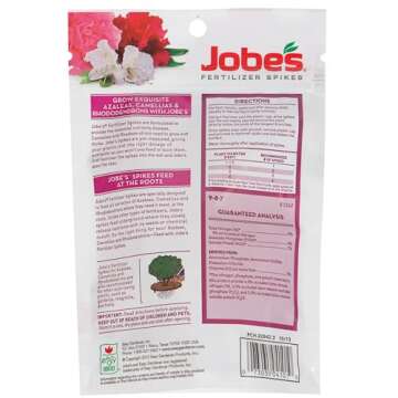 Jobe’s Garden Fertilizer Spikes - Organic for Azaleas, Camellias & More