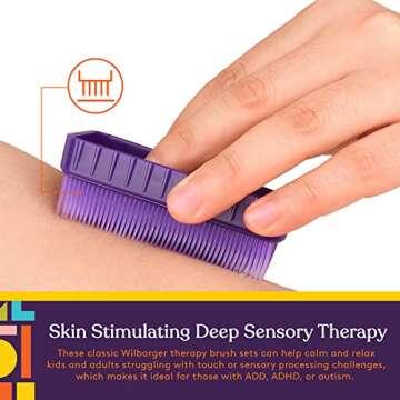 Special Supplies Sensory Brush Therapressure Therapy Brush for Occupational and Sensory Brushing, St...
