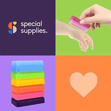 Special Supplies Sensory Brush Therapressure Therapy Brush for Occupational and Sensory Brushing, Stimulating, Calming Tools for Kids and Adults, Soft Flexible Bristles, Latex Free (Colored 6-Pack)