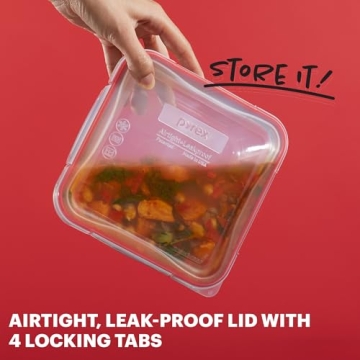 Pyrex Freshlock 5-Pack Glass Food Storage Containers Set