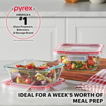 Pyrex Freshlock 5-Pack Glass Food Storage Containers Set