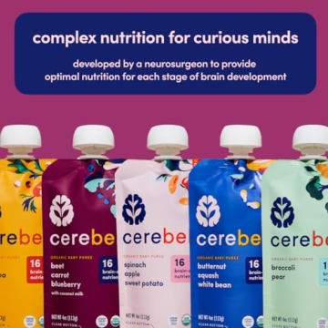 Cerebelly Organic Baby Pouches - Nutrient-Rich Toddler Snacks