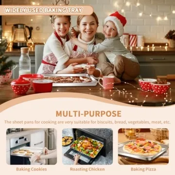 High-Quality Deedro Stainless Steel Baking Sheets Set of 2