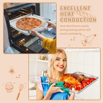 High-Quality Deedro Stainless Steel Baking Sheets Set of 2