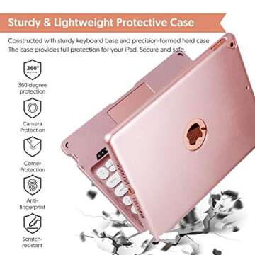 LAVO-TECH Bluetooth Keyboard Case with Touchpad for iPad