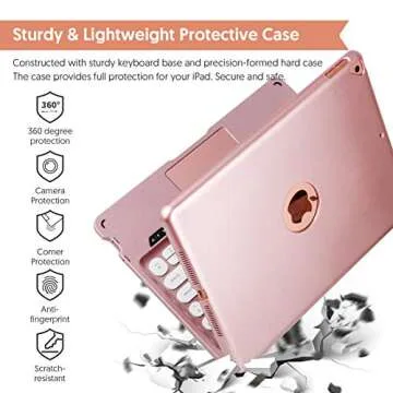 LAVO-TECH Bluetooth Keyboard Case with Touchpad for iPad