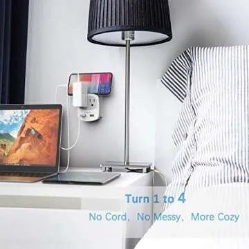 TESSAN US to Japan Plug Adapter, 2 Prong to 3 Prong Outlet Adapter with Two AC Outlets 2 USB Ports, Travel Power Adaptor for USA to Japanese Tokyo Canada Mexico Philippines Peru Colombia, Type A