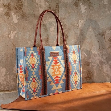 Stylish Wrangler Tote Bag for Women Boho Aztec Design