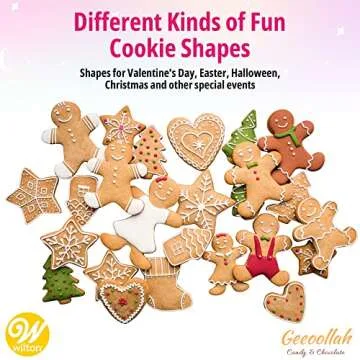 Wilton Cookie Cutters, Alphabet, Numbers, and Holiday 101-Piece Set Dough Cutters, Perfect Size Cookie Cutters for Baking