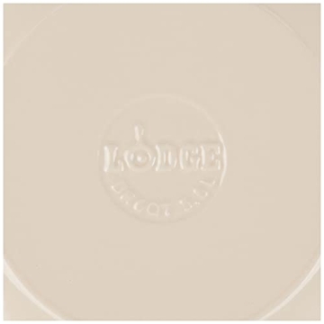 Lodge 6 Quart Enameled Cast Iron Dutch Oven with Lid – Dual Handles – Oven Safe up to 500° F or on Stovetop - Use to Marinate, Cook, Bake, Refrigerate and Serve – Sandalwood