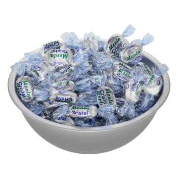 Cambie - Arcor Crystal Mints Hard Candy, Individually Wrapped Sweet, Cool & Refreshing Crystal Mint Candy, Perfect for Parties & Events, Packaged in a Resealable Pouch - 2 lbs