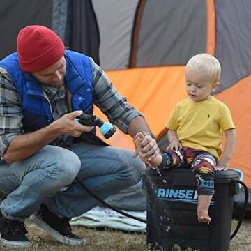 Rinse Kit Portable Shower with Hot Water Sink Adapter (Black)