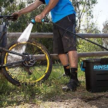 Rinse Kit Portable Shower with Hot Water Sink Adapter (Black)