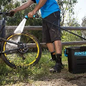 Rinse Kit Portable Shower with Hot Water Sink Adapter (Black)