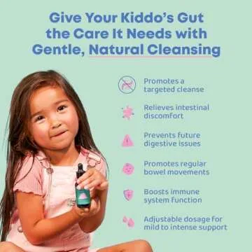JoySpring Kids' Liquid Cleanse – Natural Liquid Detox, Alcohol-Free Supplement for Digestive Healt...
