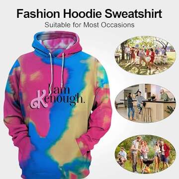 Dibbhui Unisex I Am Kenough Hoodie for Couples