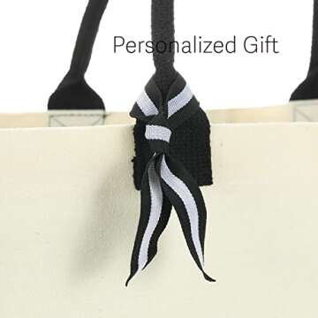 HODREU Nana Gifts Nana Tote Bag for Women Personalized Beach Bag Waterproof Canvas Bag Inspirational Nana Gifts for Women Grandma Nana Grandmother Gigi Birthday Retirement Travel Camping Bag