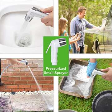 KEDSUM Portable Shower, Portable Camp Shower Pump with Rechargeable Battery, Portable Shower for Camping, Portable Outdoor Shower Head for Camping, Hiking, Traveling(+ Handheld Sprayer)