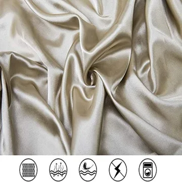 Satin King Size Bed Sheets - Soft Taupe Bedding Set