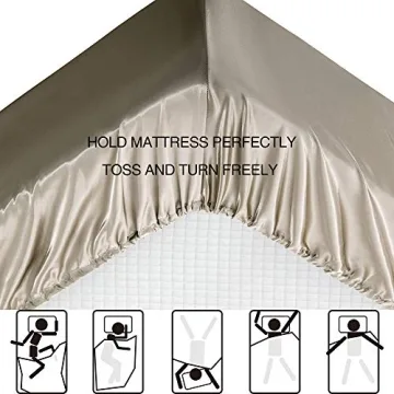Satin King Size Bed Sheets - Soft Taupe Bedding Set
