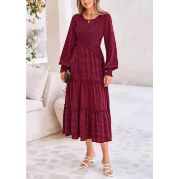 Stylish PRETTYGARDEN Women's Smocked Maxi Dress for All Occasions