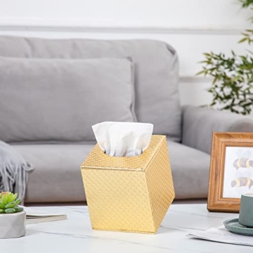 Elegant Gold Tissue Box Cover for Home or Office Decor