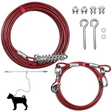 BV Dog Trolley Cable, Dog Trolley System, Camping for Dogs - Up to 125 lbs | Dog Runner Outside, Dog...