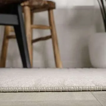 JONATHAN Y SCN100B-5 Skagen High-Low Minimalist Curve Geometric Indoor/Outdoor Area Rug, Modern, Contemporary, Geometric, Bohemian, Bedroom, Kitchen, Living Room, Non Shedding, Ivory/Cream, 5' x 8'