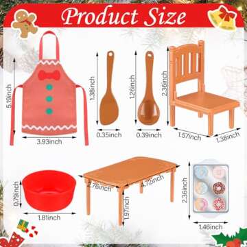 Syhood Christmas Elf Accessories Set Hot Air Balloon Scooter Baker Clothes Costume Outfits for Xmas ...