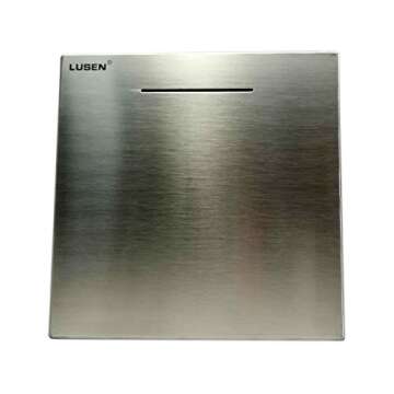 LUSEN Made of Stainless Steel,Bigger Safe Box Money Savings Bank for Kids,Can Only Save The Piggy Bank That Cannot be Taken Out (8.0inX8.0inX8.0in)