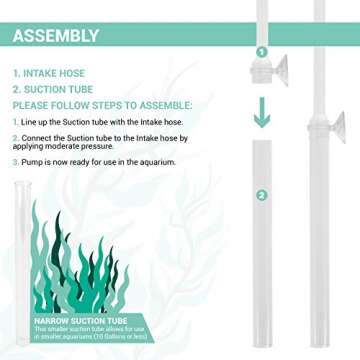 TERA PUMP Nano Aquarium Siphon Cleaner for Small Tanks