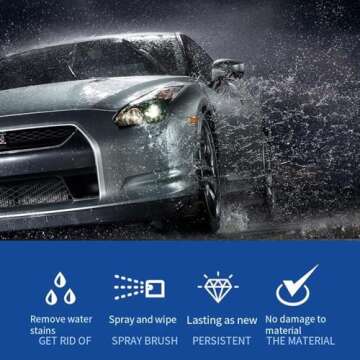 Gelmalls Glass Cleaner- Professional Grade Windshield Brushes with Clean Degreaser for Auto Windows - Removes Oil Film and Coating with Ease. Improves Clarity and Visibility