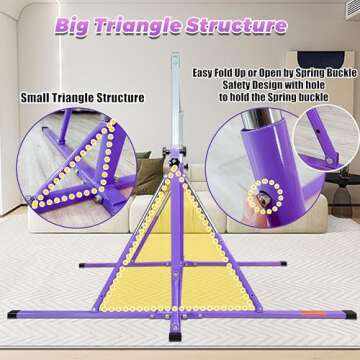 Foldable Gymnastics Bar for Ages 3-15 | FC FUNCHEER