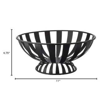 Spectrum Diversified Stripe Fruit Bowl - Modern Kitchen Decor