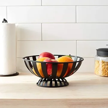 Spectrum Diversified Stripe Fruit Bowl - Modern Kitchen Decor